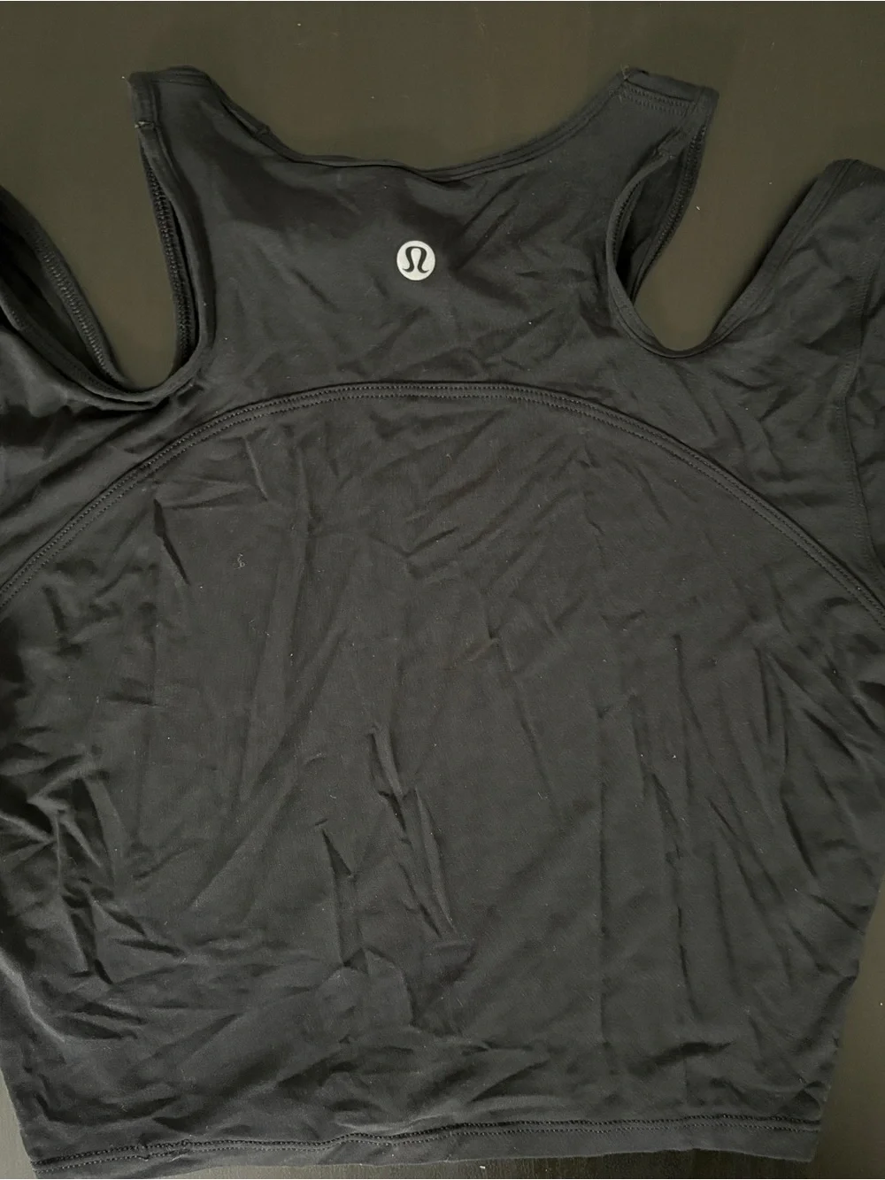 Lululemon Cutout shoulder crop top athletic shirt